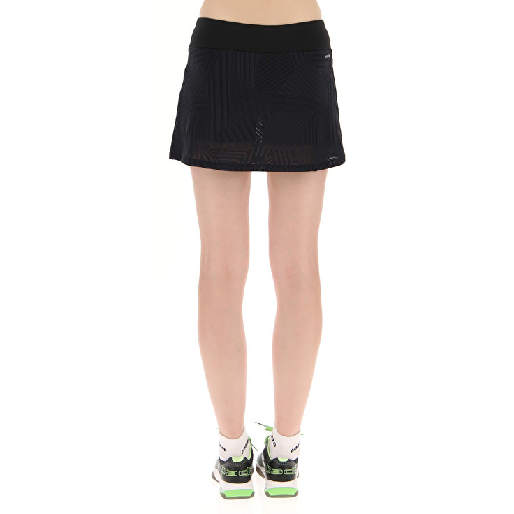 Women Lotto Superrapida W V Skirts Black / Green | 80379-VAWI