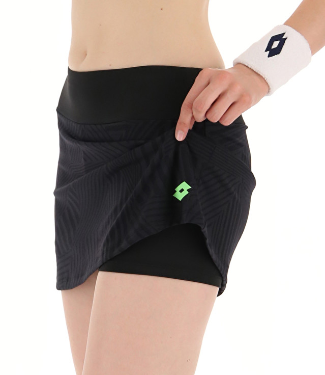 Women Lotto Superrapida W V Skirts Black / Green | 80379-VAWI