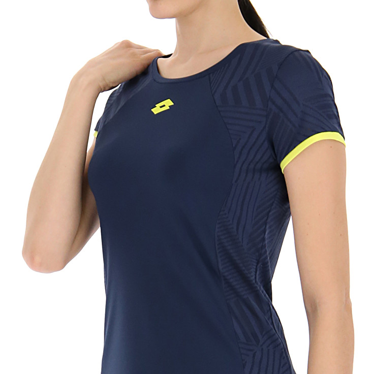 Women Lotto Superrapida W V T-shirts Dark / Blue / Yellow | 23690-XEAK
