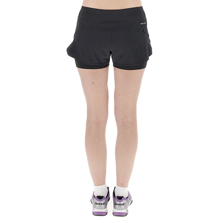 Women Lotto Tech W I - D4 Shorts Black | 21783-NAEB