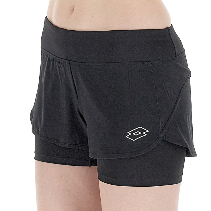 Women Lotto Tech W I - D4 Shorts Black | 21783-NAEB