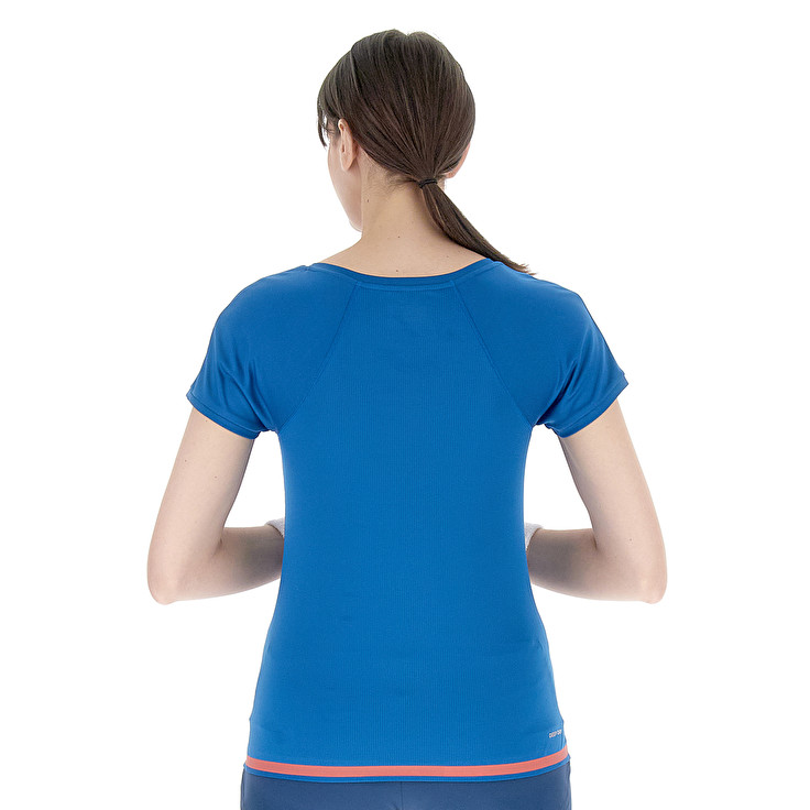 Women Lotto Tech W Ii - D2 T-shirts Blue | 18602-KRTI