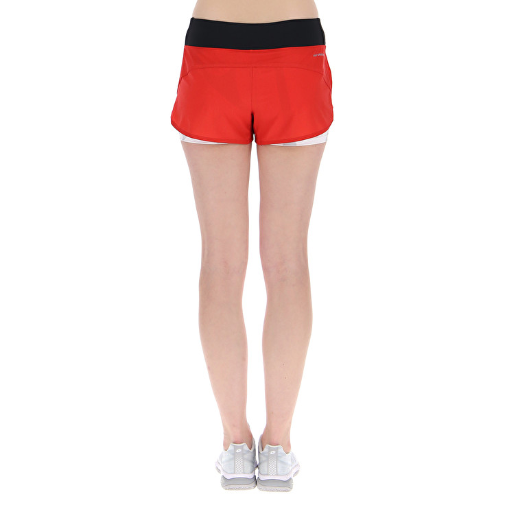 Women Lotto Top Ten W Iii Prt2 Pl Shorts Red | 23495-USTN