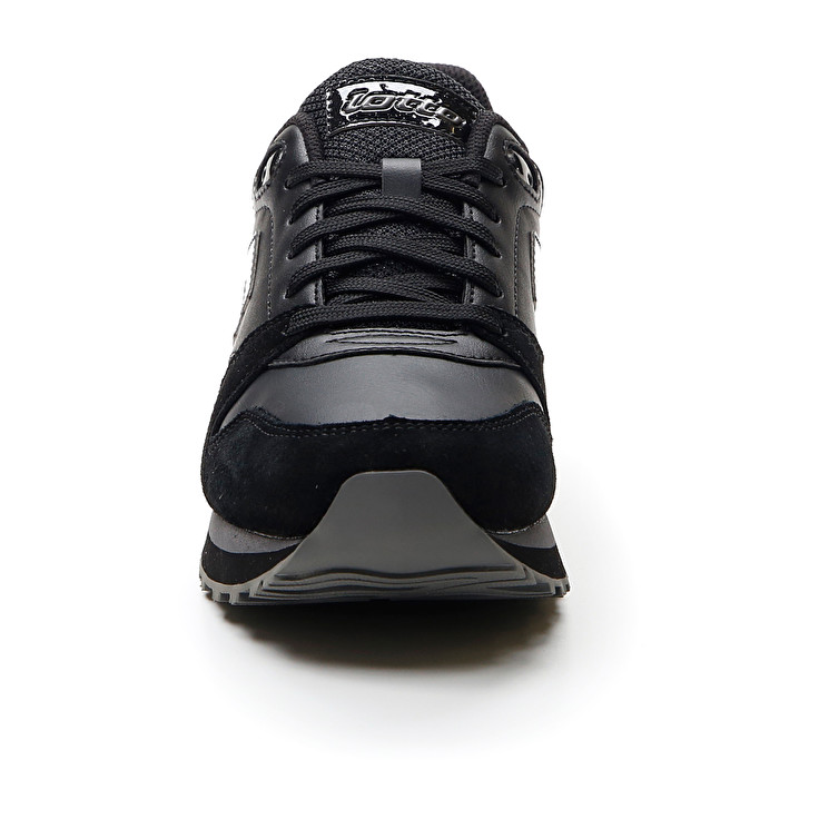 Women Lotto Trainer Wedge Iii W Sneakers Black | 58063-ZWYB