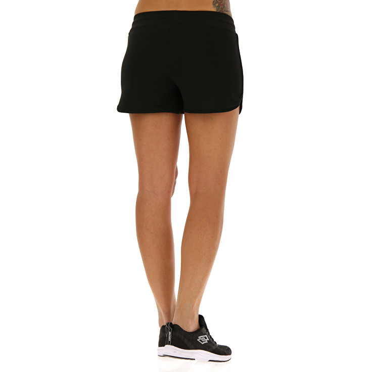 Women Lotto Venezia W Pl Shorts Black | 68531-CLNB