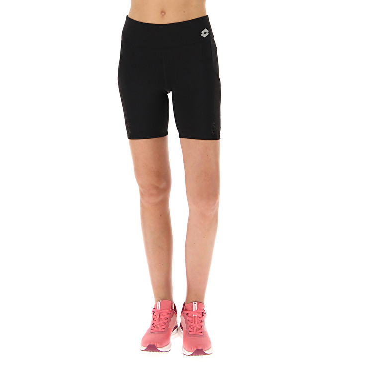 Women Lotto Workout Ciclista W Pants Black | 05961-NLVB