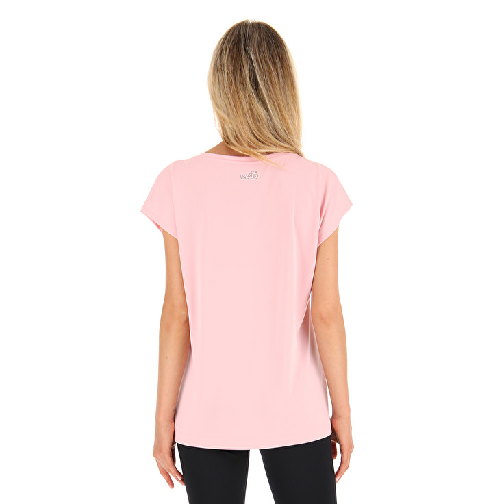 Women Lotto Workout Over W T-shirts Pink | 61504-OHXI